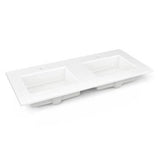 Robern - Engineered Stone Vanity Top, 49'' x 22'' x 3/4'', Double Undercounter Sink, Quartz White, Single Hole
