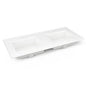 Robern - Engineered Stone Vanity Top, 49'' x 22'' x 3/4'', Double Undercounter Sink, Quartz White, Single Hole
