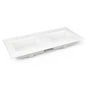 Robern - Engineered Stone Vanity Top, 49'' x 22'' x 3/4'', Double Undercounter Sink, Quartz White, Three Hole