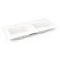 Robern - Engineered Stone Vanity Top, 49'' x 22'' x 3/4'', Double Undercounter Sink, White Zeus Extreme, Single Hole