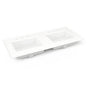 Robern - Engineered Stone Vanity Top, 49'' x 22'' x 3/4'', Double Undercounter Sink, White Zeus Extreme, Three Hole