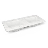 Robern - Engineered Stone Vanity Top, 49'' x 22'' x 3/4'', Double Undercounter Sink, Lyra, Single Hole