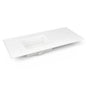 Robern - Engineered Stone Vanity Top, 49'' x 22'' x 3/4'', Left Offset Undercounter Sink, Quartz White, Single Hole