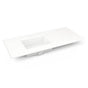 Robern - Engineered Stone Vanity Top, 49'' x 22'' x 3/4'', Left Offset Undercounter Sink, White Zeus Extreme, Single Hole