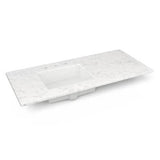 Robern - Engineered Stone Vanity Top, 49'' x 22'' x 3/4'', Left Offset Undercounter Sink, Lyra, Three Hole