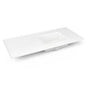 Robern - Engineered Stone Vanity Top, 49'' x 22'' x 3/4'', Right Offset Undercounter Sink, Quartz White, Three Hole