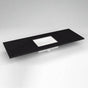 Robern - Engineered Stone Vanity Top, 61'' x 22'' x 3/4'', Center Undercounter Sink, Lava Black, Single Hole