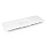 Robern - Engineered Stone Vanity Top, 61'' x 22'' x 3/4'', Center Undercounter Sink, Quartz White, Single Hole