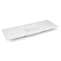 Robern - Engineered Stone Vanity Top, 61'' x 22'' x 3/4'', Center Undercounter Sink, Lyra, Three Hole