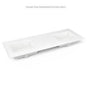 Robern - Engineered Stone Vanity Top, 61'' x 22'' x 3/4'', Double Undercounter Sink, Quartz White, Single Hole