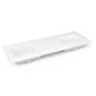 Robern - Engineered Stone Vanity Top, 61'' x 22'' x 3/4'', Double Undercounter Sink, Quartz White, Single Hole