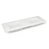 Robern - Engineered Stone Vanity Top, 61'' x 22'' x 3/4'', Double Undercounter Sink, Lyra, Single Hole