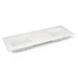 Robern - Engineered Stone Vanity Top, 61'' x 22'' x 3/4'', Double Undercounter Sink, Lyra, Single Hole