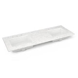 Robern - Engineered Stone Vanity Top, 61'' x 22'' x 3/4'', Double Undercounter Sink, Lyra, Three Hole