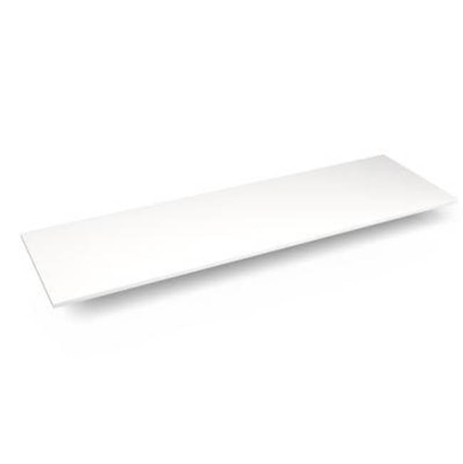 Robern - Engineered Stone Vanity Top, 73'' x 22'' x 3/4'', Dry Top, White Zeus Extreme