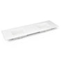Robern - Engineered Stone Vanity Top, 73'' x 22'' x 3/4'', Double Undercounter Sink, Quartz White, Single Hole