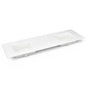 Robern - Engineered Stone Vanity Top, 73'' x 22'' x 3/4'', Double Undercounter Sink, Quartz White, Single Hole
