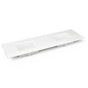 Robern - Engineered Stone Vanity Top, 73'' x 22'' x 3/4'', Double Undercounter Sink, Quartz White, Three Hole