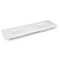 Robern - Engineered Stone Vanity Top, 73'' x 22'' x 3/4'', Double Undercounter Sink, Lyra, Single Hole