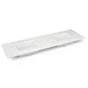 Robern - Engineered Stone Vanity Top, 73'' x 22'' x 3/4'', Double Undercounter Sink, Lyra, Three Hole
