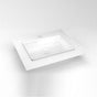 Robern - Glass Vanity Top, 25'' x 22'' x 19/32'', Center Integrated Sink, Single Hole, White
