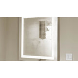 Sculpt Lighted Mirror, 31'' x 41'' x 2-1/4'', Slim Museum Frame, Chrome, Perimeter Light Pattern, 2700K Color Temperature (Warm White)