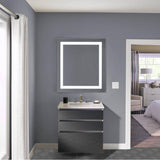 Vitality Lighted Mirror, 36'' x 40'' x 1-3/4'', Rectangle, Inset Light Pattern, 2700K Temperature (Warm Light), Dimmable, Defogger