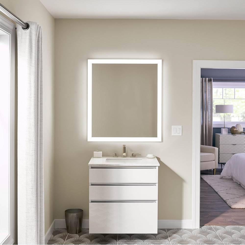 Vitality Lighted Mirror, 36'' x 40'' x 1-3/4'', Rectangle, Perimeter Light Pattern, 2700K Temperature (Warm Light), Dimmable, Defogger