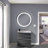 Vitality Lighted Mirror, 30'' Circle, Inset Light Pattern, 2700K Temperature (Warm Light), Dimmable, Defogger