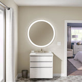 Vitality Lighted Mirror, 40'' Circle, Perimeter Light Pattern, 2700K Temperature (Warm Light), Dimmable, Defogger