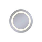 Robern - Vitality Lighted Mirror, 30'' Circle, Inset Light Pattern, 2700K Temperature (Warm Light), Dimmable, Defogger