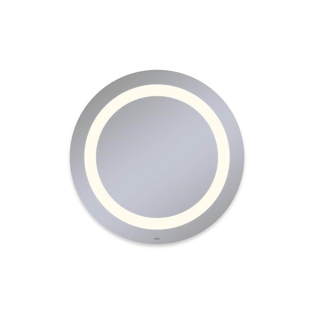 Robern - Vitality Lighted Mirror, 30'' Circle, Inset Light Pattern, 2700K Temperature (Warm Light), Dimmable, Defogger