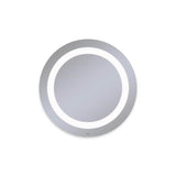 Robern - Vitality Lighted Mirror, 30'' Circle, Inset Light Pattern, 4000K Temperature (Cool Light), Dimmable, Defogger
