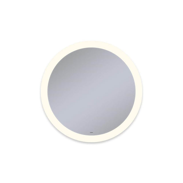 Robern - Vitality Lighted Mirror, 30'' Circle, Perimeter Light Pattern, 3000K Temperature (Warm Light), Dimmable, Defogger