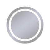Robern - Vitality Lighted Mirror, 40'' Circle, Inset Light Pattern, 4000K Temperature (Cool Light), Dimmable, Defogger