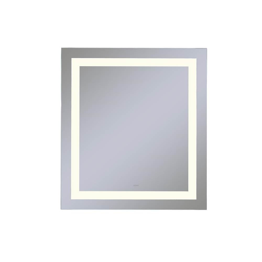 Robern - Vitality Lighted Mirror, 24'' x 30'' x 1-3/4'', Rectangle, Inset Light Pattern, 2700K Temperature (Warm Light), Dimmable, Defogger
