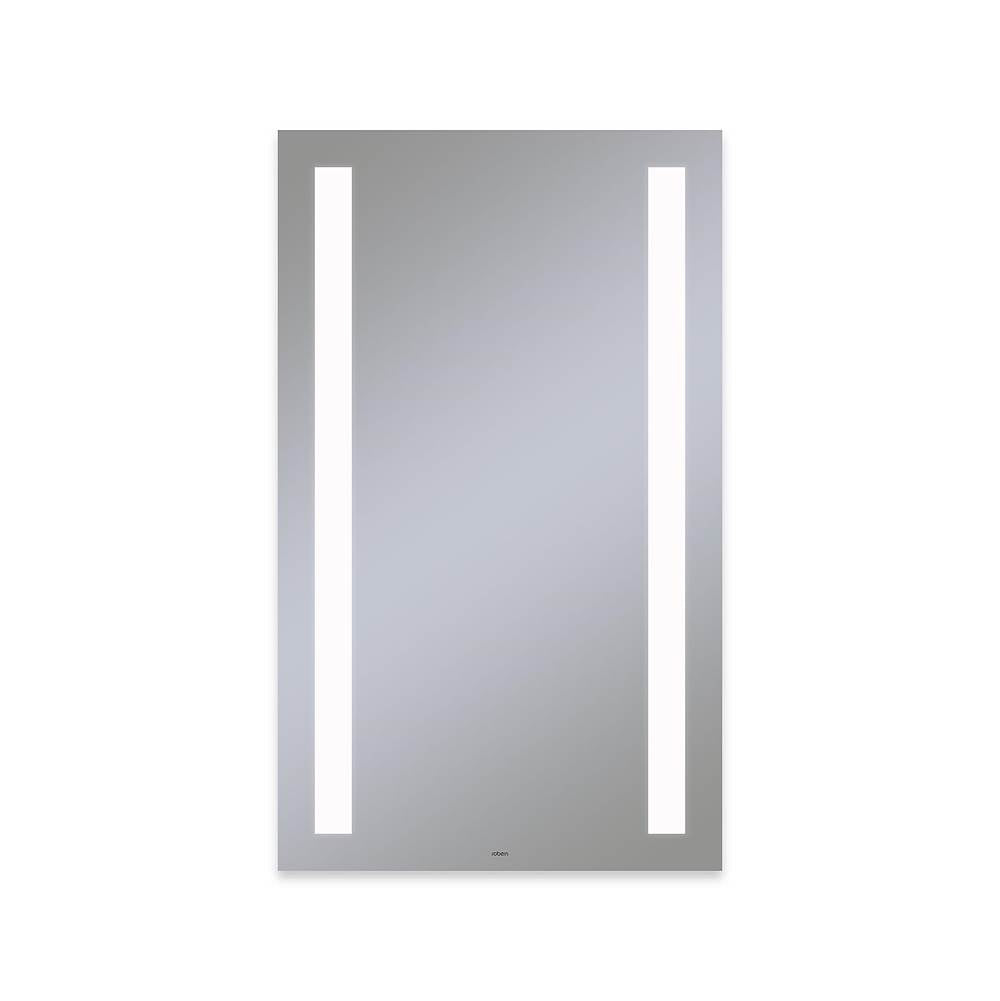 Robern - Vitality Lighted Mirror, 24'' x 40'' x 1-3/4'', Rectangle, Column Light Pattern, 4000K Temperature (Cool Light), Dimmable, Defogger
