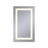 Robern - Vitality Lighted Mirror, 24'' x 40'' x 1-3/4'', Rectangle, Inset Light Pattern, 2700K Temperature (Warm Light), Defogger