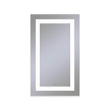 Robern - Vitality Lighted Mirror, 24'' x 40'' x 1-3/4'', Rectangle, Inset Light Pattern, 4000K Temperature (Cool Light), Dimmable, Defogger