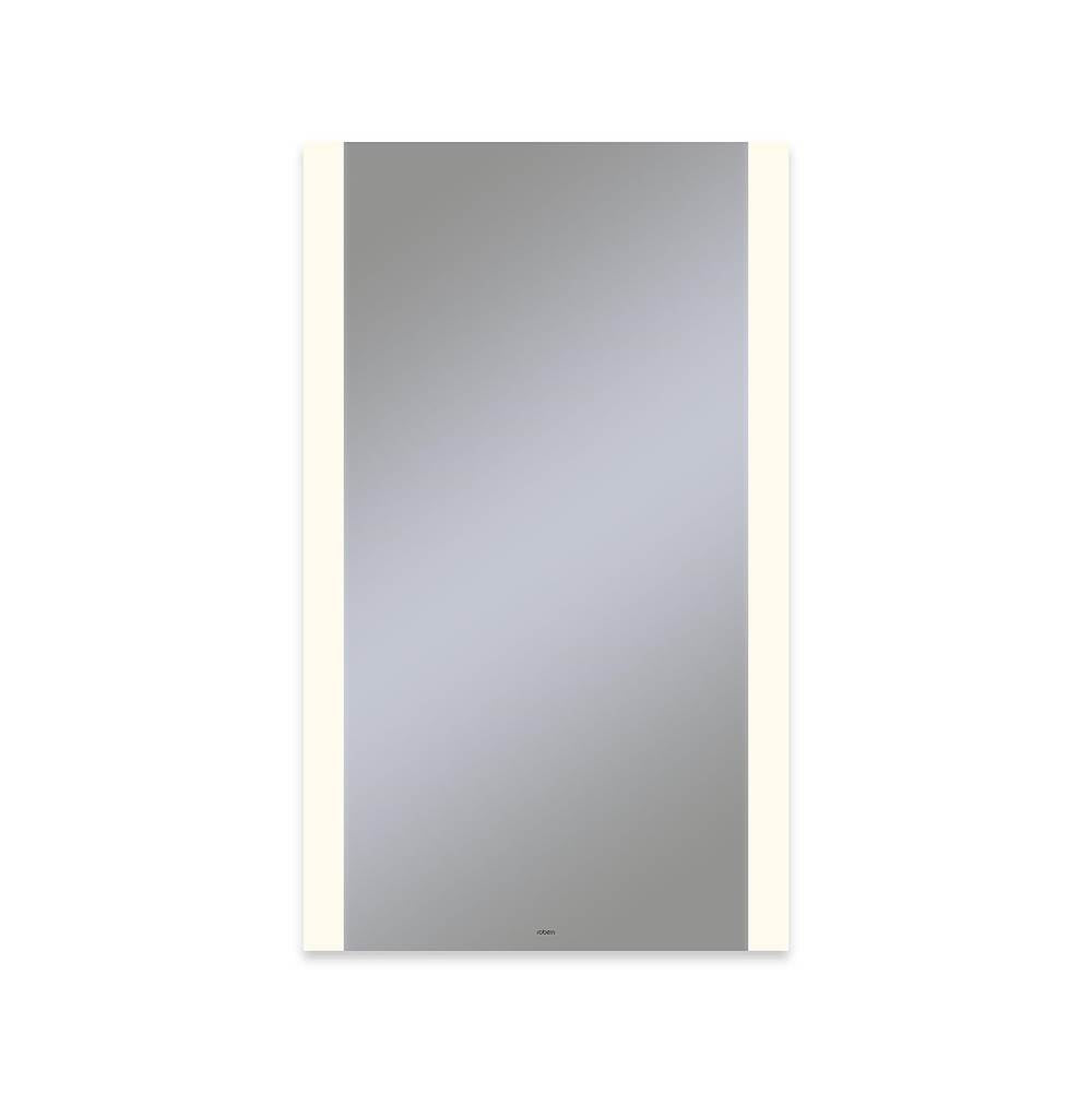 Robern - Vitality Lighted Mirror, 24'' x 40'' x 1-3/4'', Rectangle, Edge Lit Light Pattern, 2700K Temperature (Warm Light), Dimmable, Defogger