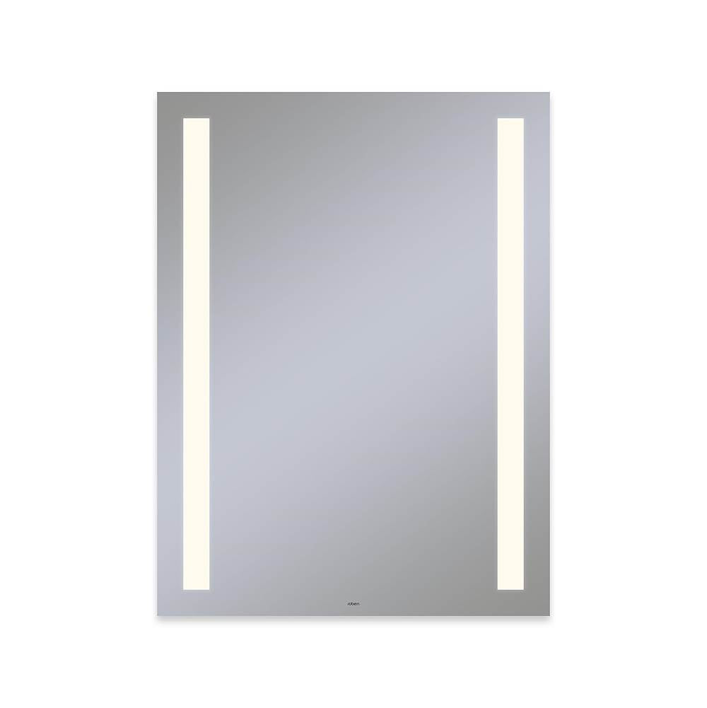 Robern - Vitality Lighted Mirror, 30'' x 40'' x 1-3/4'', Rectangle, Column Light Pattern, 2700K Temperature (Warm Light), Dimmable, Defogger