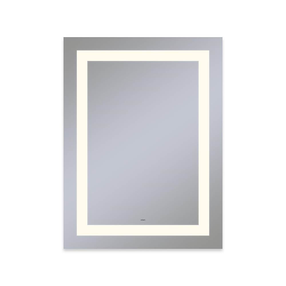 Robern - Vitality Lighted Mirror, 30'' x 40'' x 1-3/4'', Rectangle, Inset Light Pattern, 2700K Temperature (Warm Light), Dimmable, Defogger