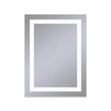 Robern - Vitality Lighted Mirror, 30'' x 40'' x 1-3/4'', Rectangle, Inset Light Pattern, 4000K Temperature (Cool Light), Dimmable, Defogger