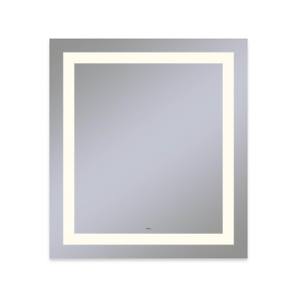 Robern - Vitality Lighted Mirror, 36'' x 40'' x 1-3/4'', Rectangle, Inset Light Pattern, 2700K Temperature (Warm Light), Dimmable, Defogger