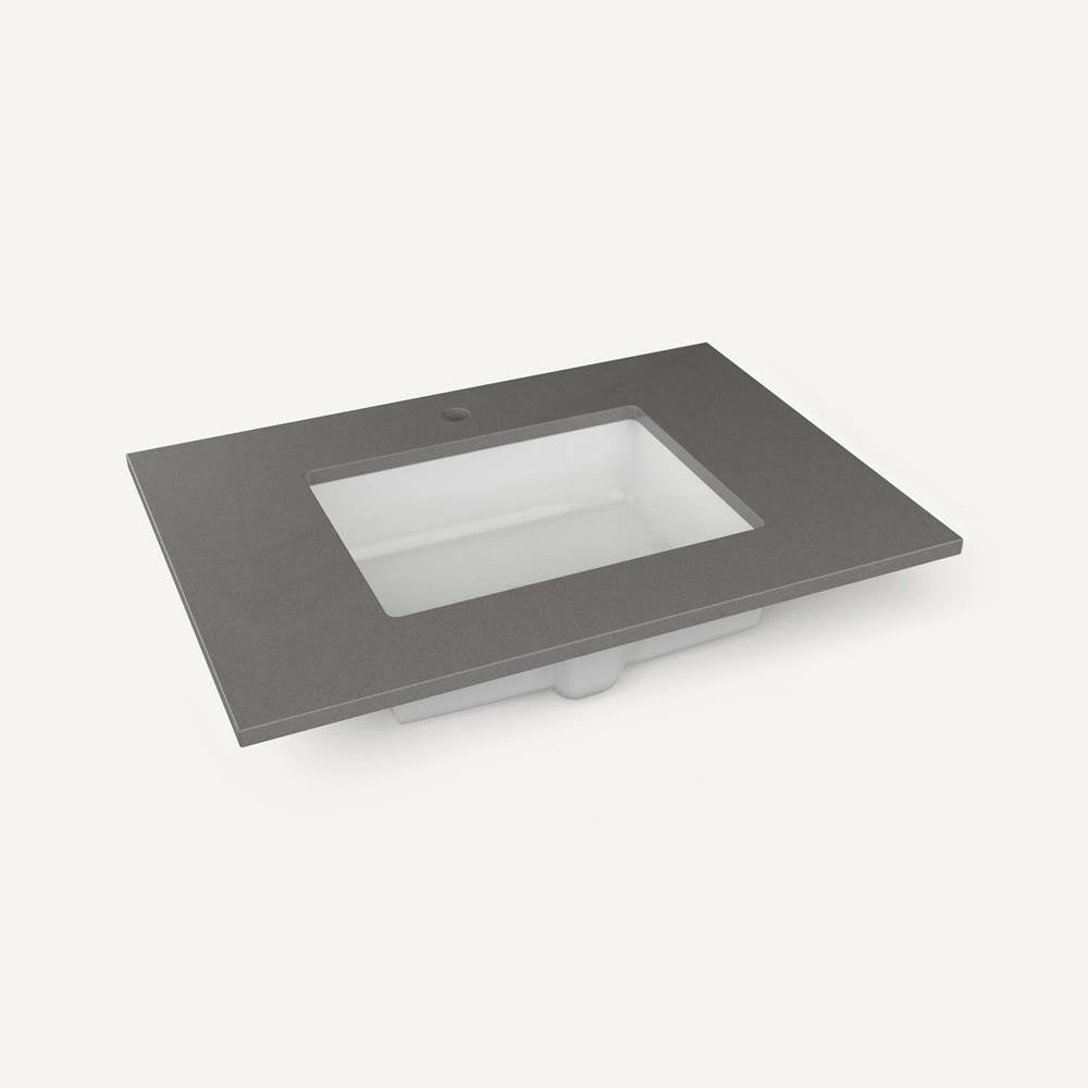 Robern - Top, Craft 31'', Single-Hole, Stone Gray