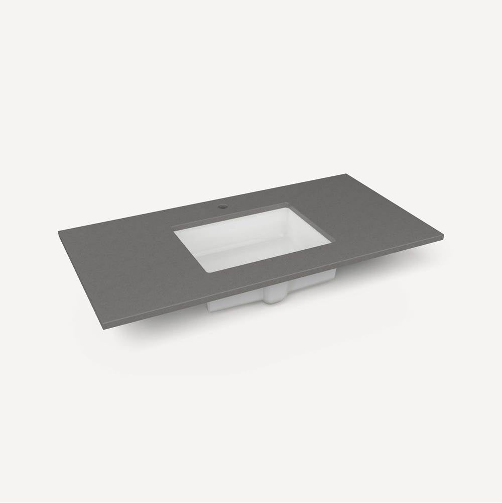 Robern - Top, Craft 49'', Single-Hole, Stone Gray