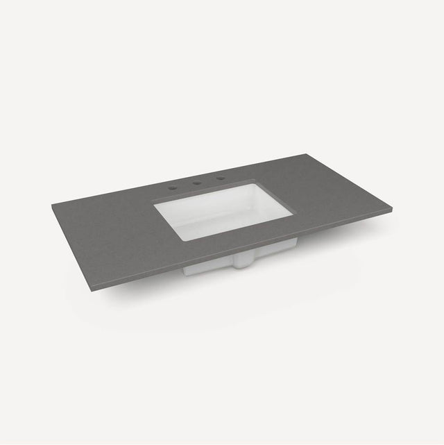 Robern - Top, Craft 49'', Three-Hole, Stone Gray