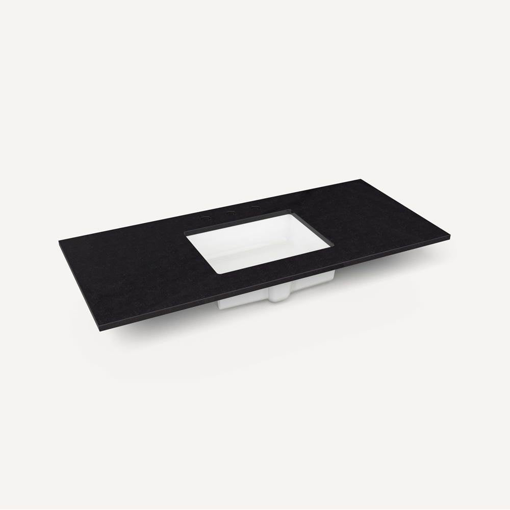 Robern - Top, Craft 49'', Three-Hole, Lava Black