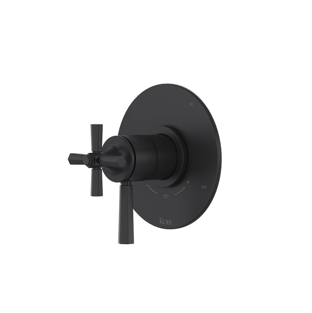 Rohl - ModelleE 1/2'' Therm & Pressure Balance Trim With 3 Functions - Matte Black