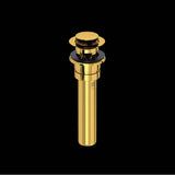 Rohl - Lavatory Push Drain With Overflow - Unlacquered Brass